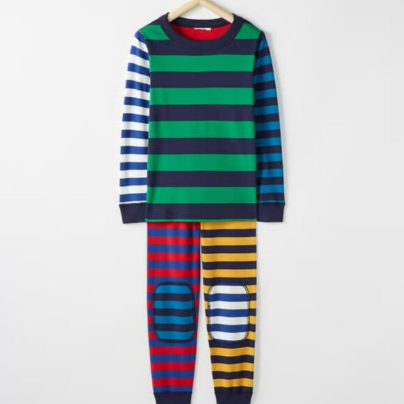 HANNA ANDERSSON Multi Striped Long John Pajama Set - 140 cm (10) (NWT) - Picture 1 of 4